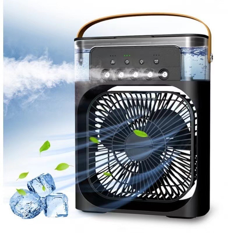 Portable Air Conditioner Fan, 3 Wind Speeds & 3 Spray Modes Mini Evaporative Air Cooler With 7 Colors LED Night Light, USB Rechargeable Fan For Home, Office